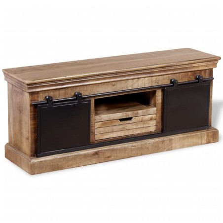 vidaXL Mueble para la televisión de madera maciza mango 110x30x45 cm