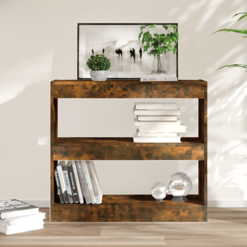 vidaXL Estantería/divisor de espacios color roble ahumado 80x30x72 cm vidaXL Estantería/divisor de espacios color roble ahumado 80x30x72 cm