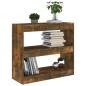 vidaXL Estantería/divisor de espacios color roble ahumado 80x30x72 cm vidaXL Estantería/divisor de espacios color roble ahumado 80x30x72 cm