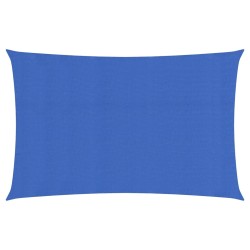 vidaXL Toldo de vela HDPE azul 160 g/m² 2x5 m