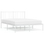 vidaXL Estructura de cama con cabecero metal blanca 160x200 cm vidaXL Estructura de cama con cabecero metal blanca 160x200 cm