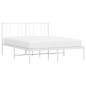 vidaXL Estructura de cama con cabecero metal blanca 160x200 cm vidaXL Estructura de cama con cabecero metal blanca 160x200 cm