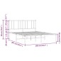 vidaXL Estructura de cama con cabecero metal blanca 160x200 cm vidaXL Estructura de cama con cabecero metal blanca 160x200 cm