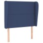 vidaXL Cabecero con orejas de tela azul 93x23x118/128 cm vidaXL Cabecero con orejas de tela azul 93x23x118/128 cm