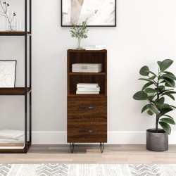 vidaXL Aparador madera de ingeniería marrón roble 34,5x34x90 cm