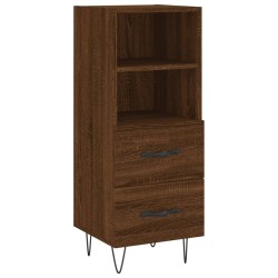 vidaXL Aparador madera de ingeniería marrón roble 34,5x34x90 cm
