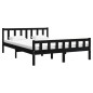 vidaXL Estructura de cama madera maciza negro king size 150x200 cm vidaXL Estructura de cama madera maciza negro king size 150x200 cm