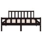 vidaXL Estructura de cama madera maciza negro king size 150x200 cm vidaXL Estructura de cama madera maciza negro king size 150x200 cm
