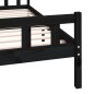 vidaXL Estructura de cama madera maciza negro king size 150x200 cm vidaXL Estructura de cama madera maciza negro king size 150x200 cm