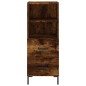 vidaXL Aparador madera de ingeniería roble ahumado 34,5x34x90 cm vidaXL Aparador madera de ingeniería roble ahumado 34,5x34x90 cm