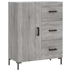 vidaXL Aparador de madera de ingeniería gris Sonoma 69,5x34x90 cm