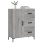 vidaXL Aparador de madera de ingeniería gris Sonoma 69,5x34x90 cm vidaXL Aparador de madera de ingeniería gris Sonoma 69,5x34x90 cm
