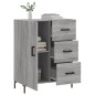 vidaXL Aparador de madera de ingeniería gris Sonoma 69,5x34x90 cm vidaXL Aparador de madera de ingeniería gris Sonoma 69,5x34x90 cm