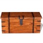 vidaXL Set de baúles de almacenamiento de madera maciza 2 piezas vidaXL Set de baúles de almacenamiento de madera maciza 2 piezas