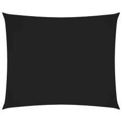 vidaXL Toldo de vela rectangular tela Oxford negro 3,5x4,5 m