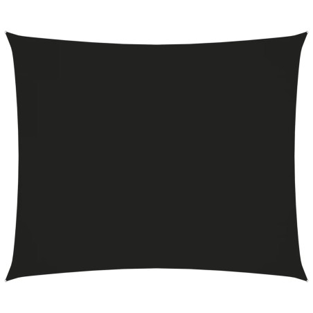 vidaXL Toldo de vela rectangular tela Oxford negro 3,5x4,5 m