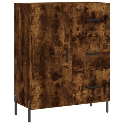 vidaXL Aparador de madera de ingeniería roble ahumado 69,5x34x90 cm