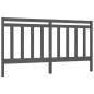 vidaXL Cabecero de cama madera maciza de pino gris 206x4x100 cm vidaXL Cabecero de cama madera maciza de pino gris 206x4x100 cm