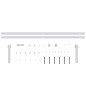vidaXL Kit mini puerta corredera armario acero carbono blanco 200 cm vidaXL Kit mini puerta corredera armario acero carbono blanco 200 cm