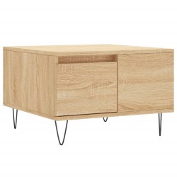 vidaXL Mesa de centro madera contrachapada roble Sonoma 55x55x36,5 cm