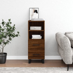 vidaXL Aparador madera de ingeniería marrón roble 34,5x34x90 cm