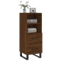 vidaXL Aparador madera de ingeniería marrón roble 34,5x34x90 cm
