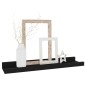 vidaXL Estantes de pared 4 unidades negro 40x9x3 cm