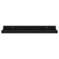 vidaXL Estantes de pared 4 unidades negro 40x9x3 cm