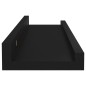 vidaXL Estantes de pared 4 unidades negro 40x9x3 cm