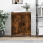 vidaXL Aparador de madera de ingeniería roble ahumado 69,5x34x90 cm