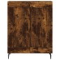vidaXL Aparador de madera de ingeniería roble ahumado 69,5x34x90 cm