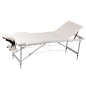 Mesa camilla de masaje plegable de 3 cuerpos, aluminio blanco Mesa camilla de masaje plegable de 3 cuerpos, aluminio blanco