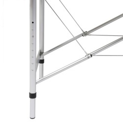 Mesa camilla de masaje plegable de 3 cuerpos, aluminio blanco