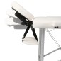 Mesa camilla de masaje plegable de 3 cuerpos, aluminio blanco Mesa camilla de masaje plegable de 3 cuerpos, aluminio blanco