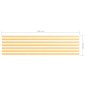 vidaXL Toldo para balcón tela oxford blanco y amarillo 75x300 cm vidaXL Toldo para balcón tela oxford blanco y amarillo 75x300 cm