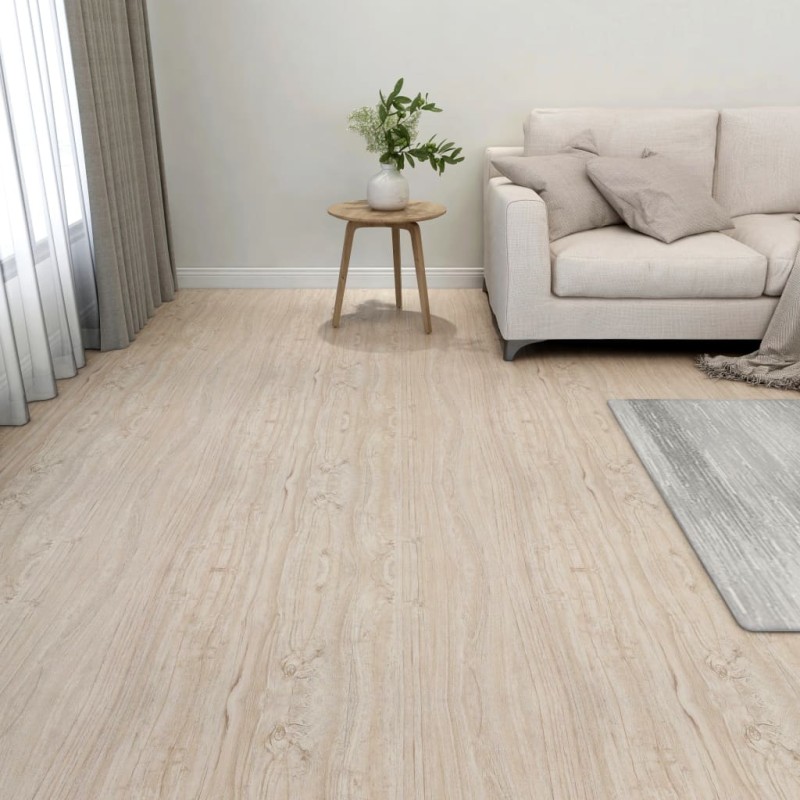 vidaXL Lamas para suelo autoadhesivas 55 uds PVC 5,11 m² marrón claro vidaXL Lamas para suelo autoadhesivas 55 uds PVC 5,11 m² marrón claro