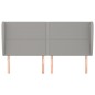 vidaXL Cabecero con orejas de tela gris claro 203x23x118/128 cm vidaXL Cabecero con orejas de tela gris claro 203x23x118/128 cm