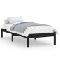 vidaXL Estructura de cama individual madera maciza negra 90x190 cm vidaXL Estructura de cama individual madera maciza negra 90x190 cm