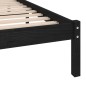 vidaXL Estructura de cama individual madera maciza negra 90x190 cm vidaXL Estructura de cama individual madera maciza negra 90x190 cm