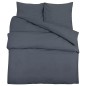 vidaXL Juego de funda nórdica algodón gris antracita 240x220 cm vidaXL Juego de funda nórdica algodón gris antracita 240x220 cm