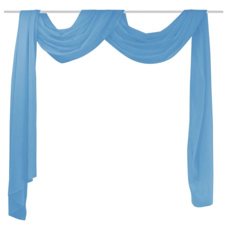 vidaXL Cortina de gasa vaparosa turquesa 140x600 cm
