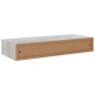 vidaXL Estante de pared con cajón MDF gris hormigón 60x23,5x10 cm vidaXL Estante de pared con cajón MDF gris hormigón 60x23,5x10 cm
