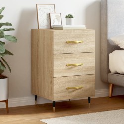 vidaXL Mesita de noche madera de ingeniería roble Sonoma 40x40x66 cm