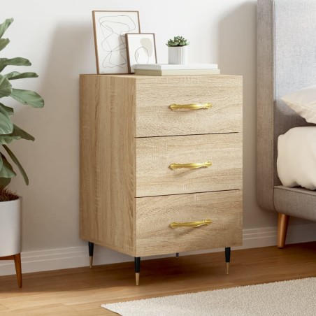 vidaXL Mesita de noche madera de ingeniería roble Sonoma 40x40x66 cm