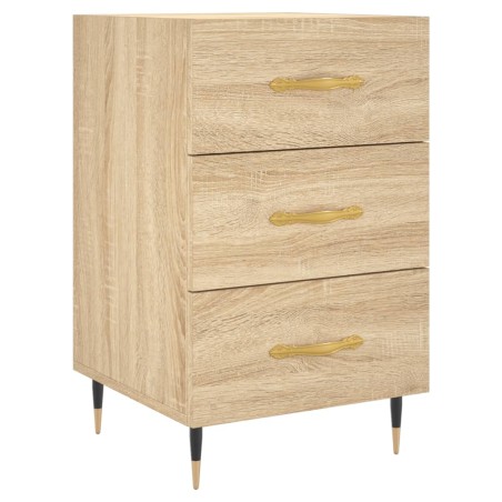 vidaXL Mesita de noche madera de ingeniería roble Sonoma 40x40x66 cm