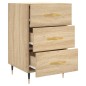 vidaXL Mesita de noche madera de ingeniería roble Sonoma 40x40x66 cm vidaXL Mesita de noche madera de ingeniería roble Sonoma 40x40x66 cm