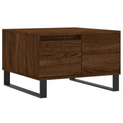 vidaXL Mesa de centro madera contrachapada roble marrón 55x55x36,5 cm