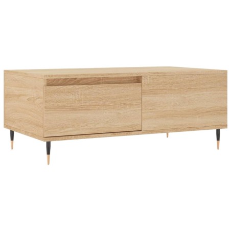 vidaXL Mesa de centro madera contrachapada roble Sonoma 90x50x36,5 cm