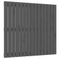 vidaXL Cabecero de cama de pared madera maciza pino gris 95,5x3x90 cm
