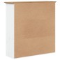 vidaXL Armario con puertas de vidrio BODO madera de pino blanco marrón vidaXL Armario con puertas de vidrio BODO madera de pino blanco marrón